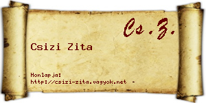 Csizi Zita névjegykártya